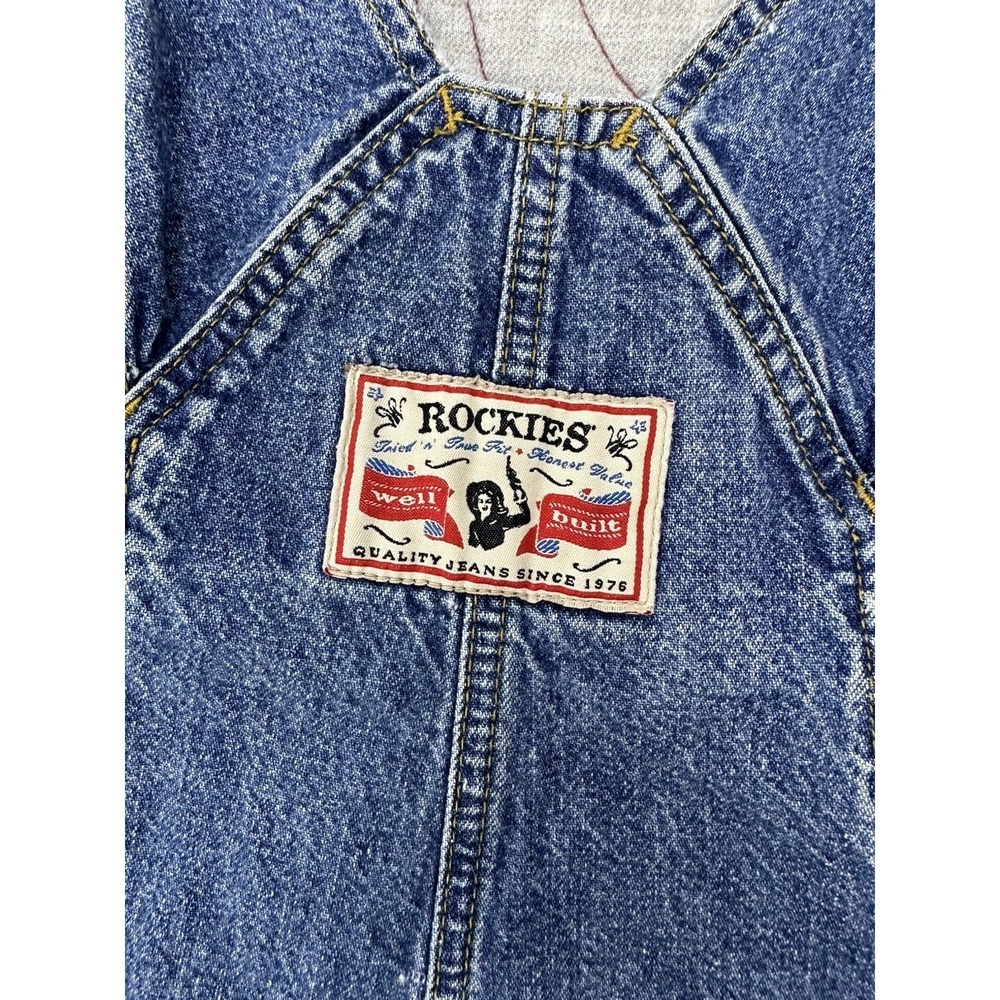 VTG 90s Rockies Relaxed Women's Denim Overalls / Size Large - Picture 5 of 13